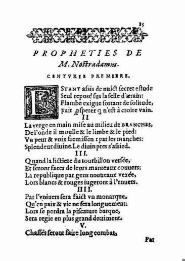 About Nostradamus prophecy