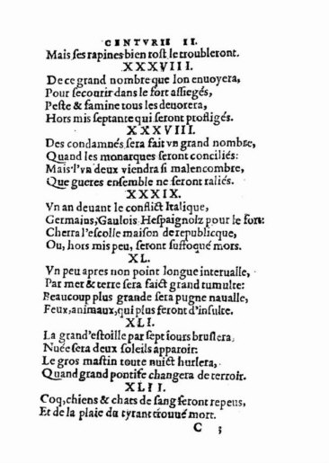 About Nostradamus prophecy