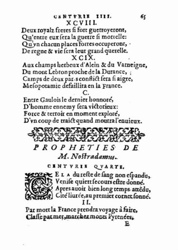 om Nostradamus Profetier