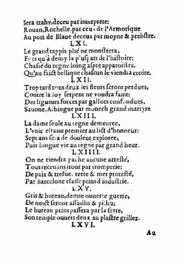 om Nostradamus Profetier