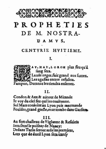 About Nostradamus prophecy