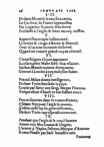 About Nostradamus prophecy