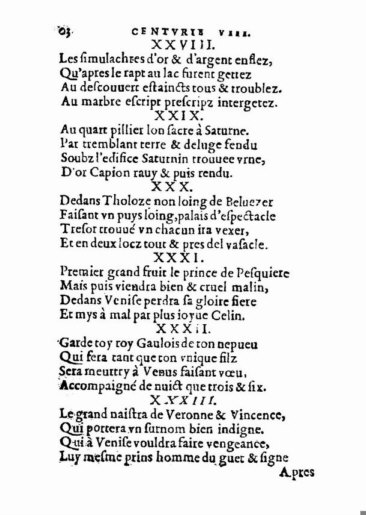 About Nostradamus prophecy