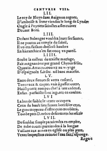 About Nostradamus prophecy