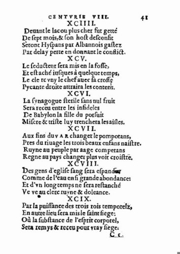 About Nostradamus prophecy