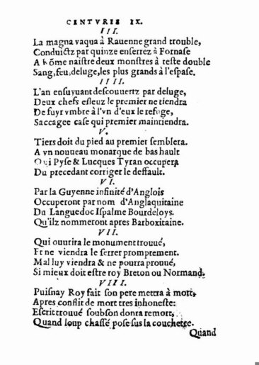 About Nostradamus prophecy