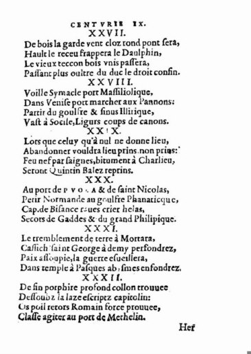 About Nostradamus prophecy