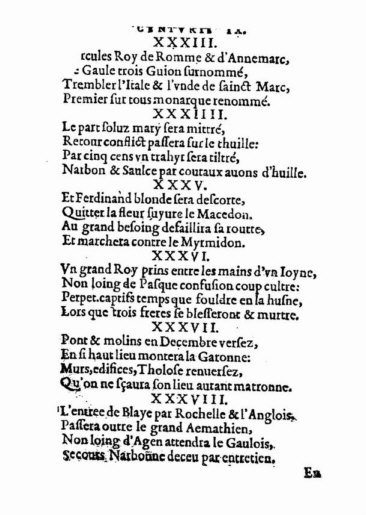 About Nostradamus prophecy