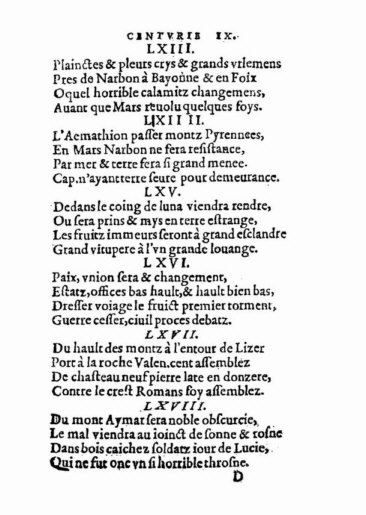 About Nostradamus prophecy