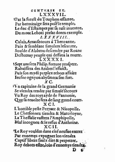 About Nostradamus prophecy