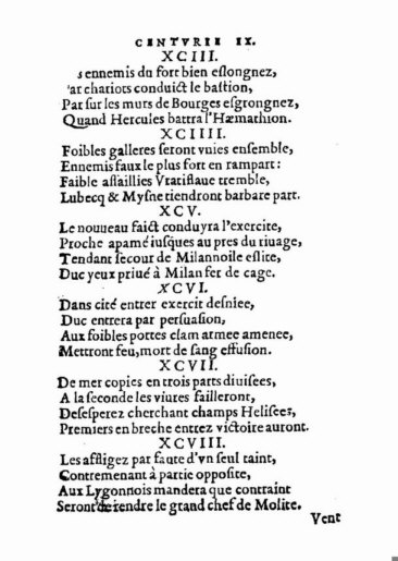 About Nostradamus prophecy