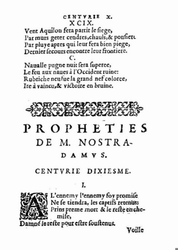 About Nostradamus prophecy