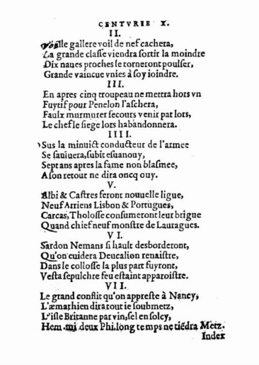 About Nostradamus prophecy