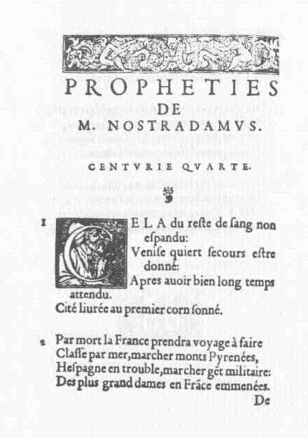 om Nostradamus Profetier