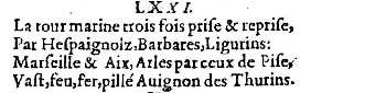 Nostradamus - Benoist Rigaud 1568