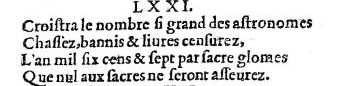 Nostradamus - Benoist Rigaud 1568