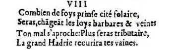 Nostradamus - Antoine du Rosne 1557