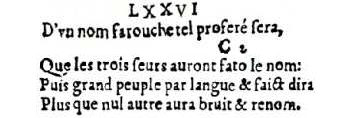 Nostradamus - Antoine du Rosne 1557