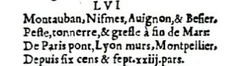 Nostradamus - Antoine du Rosne 1557