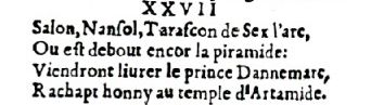 Nostradamus - Antoine du Rosne 1557