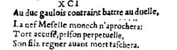 Nostradamus - Antoine du Rosne 1557