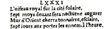 Nostradamus - Antoine du Rosne 1557