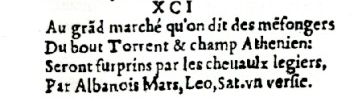 Nostradamus - Antoine du Rosne 1557