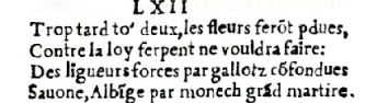 Nostradamus - Antoine du Rosne 1557