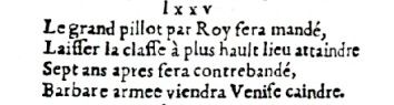 Nostradamus - Antoine du Rosne 1557